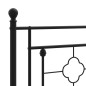 vidaXL Estructura de cama con cabecero metal negro 193x203 cm vidaXL Estructura de cama con cabecero metal negro 193x203 cm