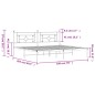 vidaXL Estructura de cama con cabecero metal negro 193x203 cm vidaXL Estructura de cama con cabecero metal negro 193x203 cm