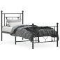 vidaXL Estructura de cama con cabecero y estribo metal negro 75x190 cm vidaXL Estructura de cama con cabecero y estribo metal negro 75x190 cm