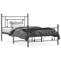 vidaXL Estructura de cama con cabecero y estribo metal negro 107x203cm vidaXL Estructura de cama con cabecero y estribo metal negro 107x203cm