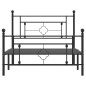 vidaXL Estructura de cama con cabecero y estribo metal negro 107x203cm vidaXL Estructura de cama con cabecero y estribo metal negro 107x203cm