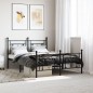 vidaXL Estructura de cama cabecero y pie de cama metal negro 140x200cm vidaXL Estructura de cama cabecero y pie de cama metal negro 140x200cm
