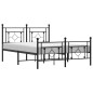 vidaXL Estructura de cama cabecero y pie de cama metal negro 140x200cm vidaXL Estructura de cama cabecero y pie de cama metal negro 140x200cm