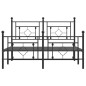 vidaXL Estructura de cama cabecero y pie de cama metal negro 140x200cm vidaXL Estructura de cama cabecero y pie de cama metal negro 140x200cm