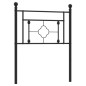 vidaXL Cabecero de metal negro 80 cm