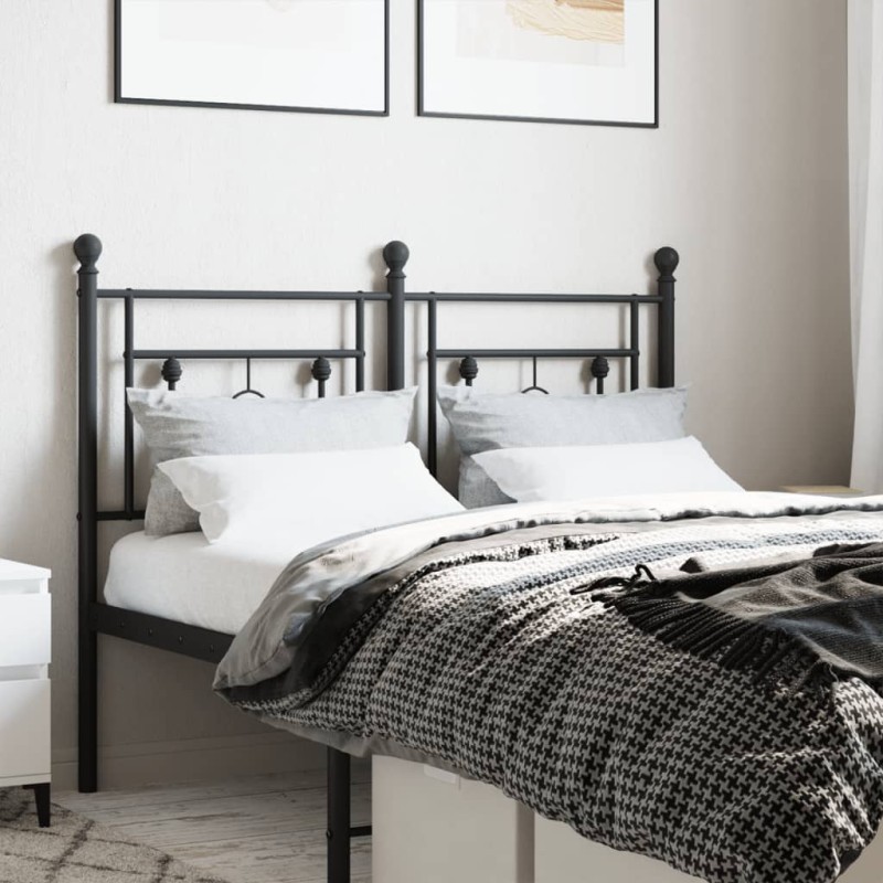 vidaXL Cabecero de metal negro 120 cm vidaXL Cabecero de metal negro 120 cm