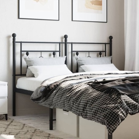 vidaXL Cabecero de metal negro 140 cm