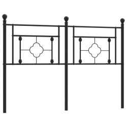 vidaXL Cabecero de metal negro 140 cm