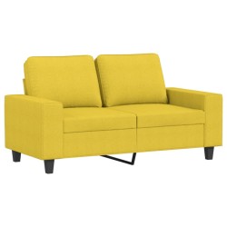 vidaXL Sofá de 2 plazas de tela amarillo claro 120 cm