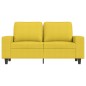 vidaXL Sofá de 2 plazas de tela amarillo claro 120 cm vidaXL Sofá de 2 plazas de tela amarillo claro 120 cm