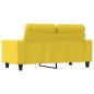 vidaXL Sofá de 2 plazas de tela amarillo claro 120 cm vidaXL Sofá de 2 plazas de tela amarillo claro 120 cm