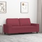 vidaXL Sofá de 2 plazas de tela rojo tinto 140 cm vidaXL Sofá de 2 plazas de tela rojo tinto 140 cm