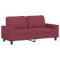 vidaXL Sofá de 2 plazas de tela rojo tinto 140 cm vidaXL Sofá de 2 plazas de tela rojo tinto 140 cm