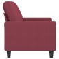vidaXL Sofá de 2 plazas de tela rojo tinto 140 cm vidaXL Sofá de 2 plazas de tela rojo tinto 140 cm