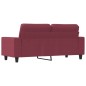 vidaXL Sofá de 2 plazas de tela rojo tinto 140 cm vidaXL Sofá de 2 plazas de tela rojo tinto 140 cm