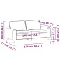 vidaXL Sofá de 2 plazas de tela rojo tinto 140 cm vidaXL Sofá de 2 plazas de tela rojo tinto 140 cm