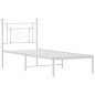 vidaXL Estructura de cama de metal con cabecero blanco 80x200 cm vidaXL Estructura de cama de metal con cabecero blanco 80x200 cm