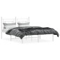 vidaXL Estructura de cama de metal con cabecero blanca 135x190 cm