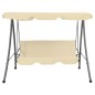 vidaXL Banco columpio de exterior con dosel blanco arena vidaXL Banco columpio de exterior con dosel blanco arena
