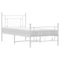 vidaXL Estructura cama metal con cabecero y pie cama blanca 90x190 cm vidaXL Estructura cama metal con cabecero y pie cama blanca 90x190 cm