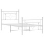 vidaXL Estructura cama metal con cabecero y pie cama blanca 90x190 cm vidaXL Estructura cama metal con cabecero y pie cama blanca 90x190 cm