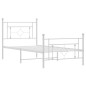 vidaXL Estructura cama metal con cabecero y pie cama blanca 100x200 cm vidaXL Estructura cama metal con cabecero y pie cama blanca 100x200 cm