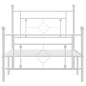 vidaXL Estructura cama metal con cabecero y pie cama blanca 100x200 cm vidaXL Estructura cama metal con cabecero y pie cama blanca 100x200 cm