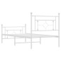 vidaXL Estructura cama metal con cabecero y pie cama blanca 100x200 cm vidaXL Estructura cama metal con cabecero y pie cama blanca 100x200 cm