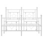 vidaXL Estructura cama metal con cabecero y estribo blanco 120x190 cm vidaXL Estructura cama metal con cabecero y estribo blanco 120x190 cm