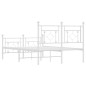 vidaXL Estructura cama metal con cabecero y estribo blanco 120x190 cm vidaXL Estructura cama metal con cabecero y estribo blanco 120x190 cm
