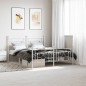 vidaXL Estructura cama metal con cabecero y estribo blanco 150x200 cm vidaXL Estructura cama metal con cabecero y estribo blanco 150x200 cm