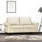 vidaXL Sofá de 2 plazas de cuero sintético color crema 120 cm vidaXL Sofá de 2 plazas de cuero sintético color crema 120 cm