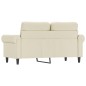 vidaXL Sofá de 2 plazas de cuero sintético color crema 120 cm vidaXL Sofá de 2 plazas de cuero sintético color crema 120 cm