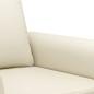 vidaXL Sofá de 2 plazas de cuero sintético color crema 120 cm vidaXL Sofá de 2 plazas de cuero sintético color crema 120 cm