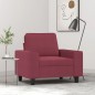 vidaXL Sillón de tela rojo tinto 60 cm vidaXL Sillón de tela rojo tinto 60 cm