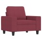 vidaXL Sillón de tela rojo tinto 60 cm vidaXL Sillón de tela rojo tinto 60 cm