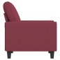 vidaXL Sillón de tela rojo tinto 60 cm vidaXL Sillón de tela rojo tinto 60 cm