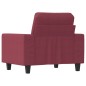 vidaXL Sillón de tela rojo tinto 60 cm vidaXL Sillón de tela rojo tinto 60 cm
