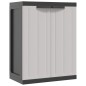 vidaXL Armario de almacenaje exterior PP gris y negro 65x37x85 cm vidaXL Armario de almacenaje exterior PP gris y negro 65x37x85 cm