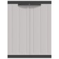 vidaXL Armario de almacenaje exterior PP gris y negro 65x37x85 cm vidaXL Armario de almacenaje exterior PP gris y negro 65x37x85 cm