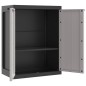 vidaXL Armario de almacenaje exterior PP gris y negro 65x37x85 cm vidaXL Armario de almacenaje exterior PP gris y negro 65x37x85 cm
