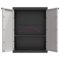 vidaXL Armario de almacenaje exterior PP gris y negro 65x37x85 cm vidaXL Armario de almacenaje exterior PP gris y negro 65x37x85 cm
