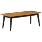 vidaXL Mesa de centro madera maciza de mango y hierro 110x50x40 cm vidaXL Mesa de centro madera maciza de mango y hierro 110x50x40 cm