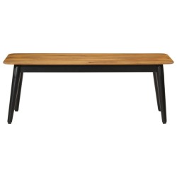 vidaXL Mesa de centro madera maciza de mango y hierro 110x50x40 cm