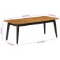vidaXL Mesa de centro madera maciza de mango y hierro 110x50x40 cm vidaXL Mesa de centro madera maciza de mango y hierro 110x50x40 cm