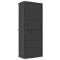 vidaXL Armario de almacenaje exterior PP gris y negro 65x37x165 cm vidaXL Armario de almacenaje exterior PP gris y negro 65x37x165 cm