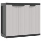 vidaXL Armario de almacenaje exterior PP gris y negro 97x37x85 cm vidaXL Armario de almacenaje exterior PP gris y negro 97x37x85 cm