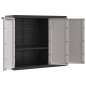 vidaXL Armario de almacenaje exterior PP gris y negro 97x37x85 cm vidaXL Armario de almacenaje exterior PP gris y negro 97x37x85 cm