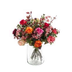 Emerald Ramo de flores artificiales Flame Roses  