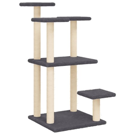 vidaXL Postes rascadores para gatos con plataformas gris oscuro 98,5cm